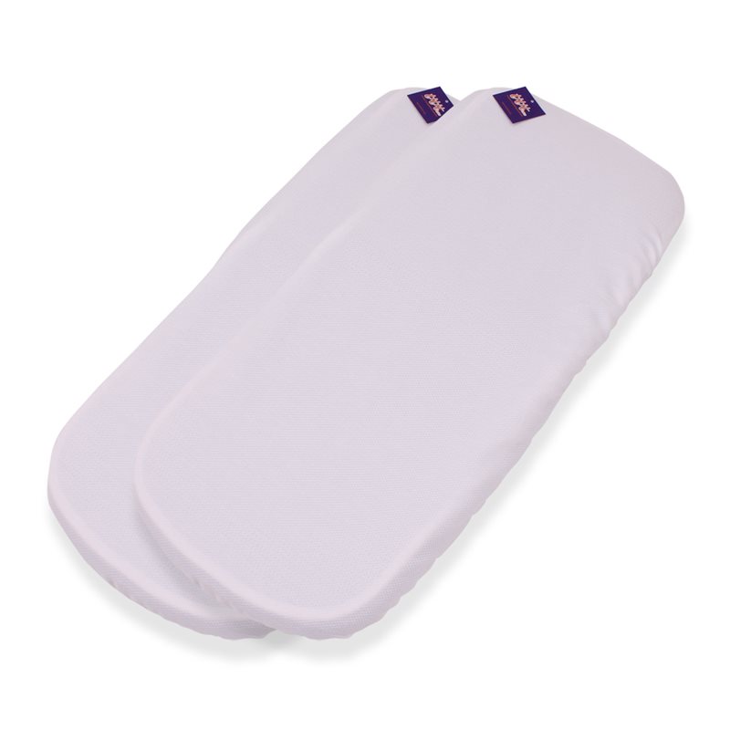 Pack 2ud.Funda Colchón Sabana Bajera Capazo Chicco Urban Plus PIQUE BLANCO